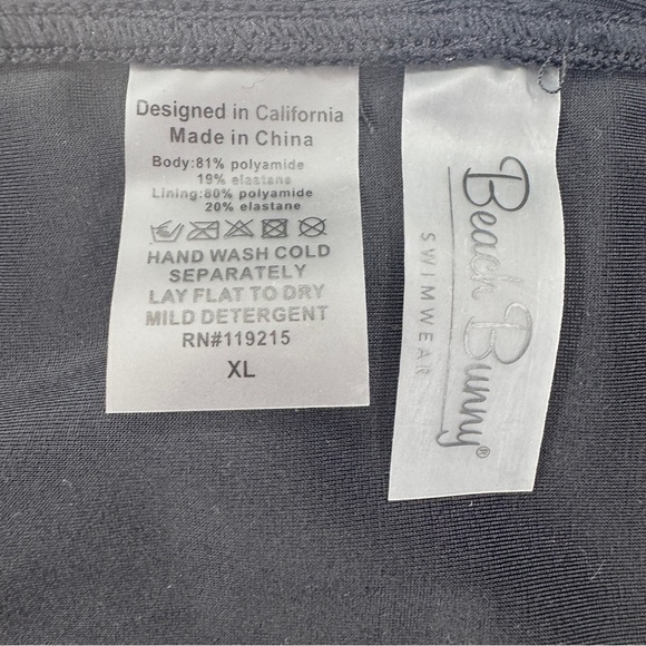 Beach Bunny Kate Full Bikini Bottoms Black XL | Textured Ribbed Swimwear NWT - Picture 5 of 8